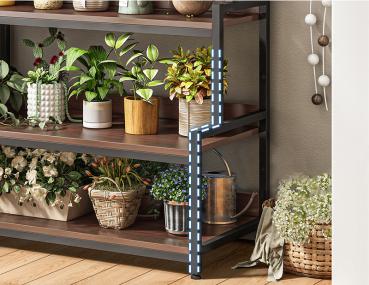 360Home Blumenständer Regal Blumentopf Ständer Eisen hängenden drei Etagen